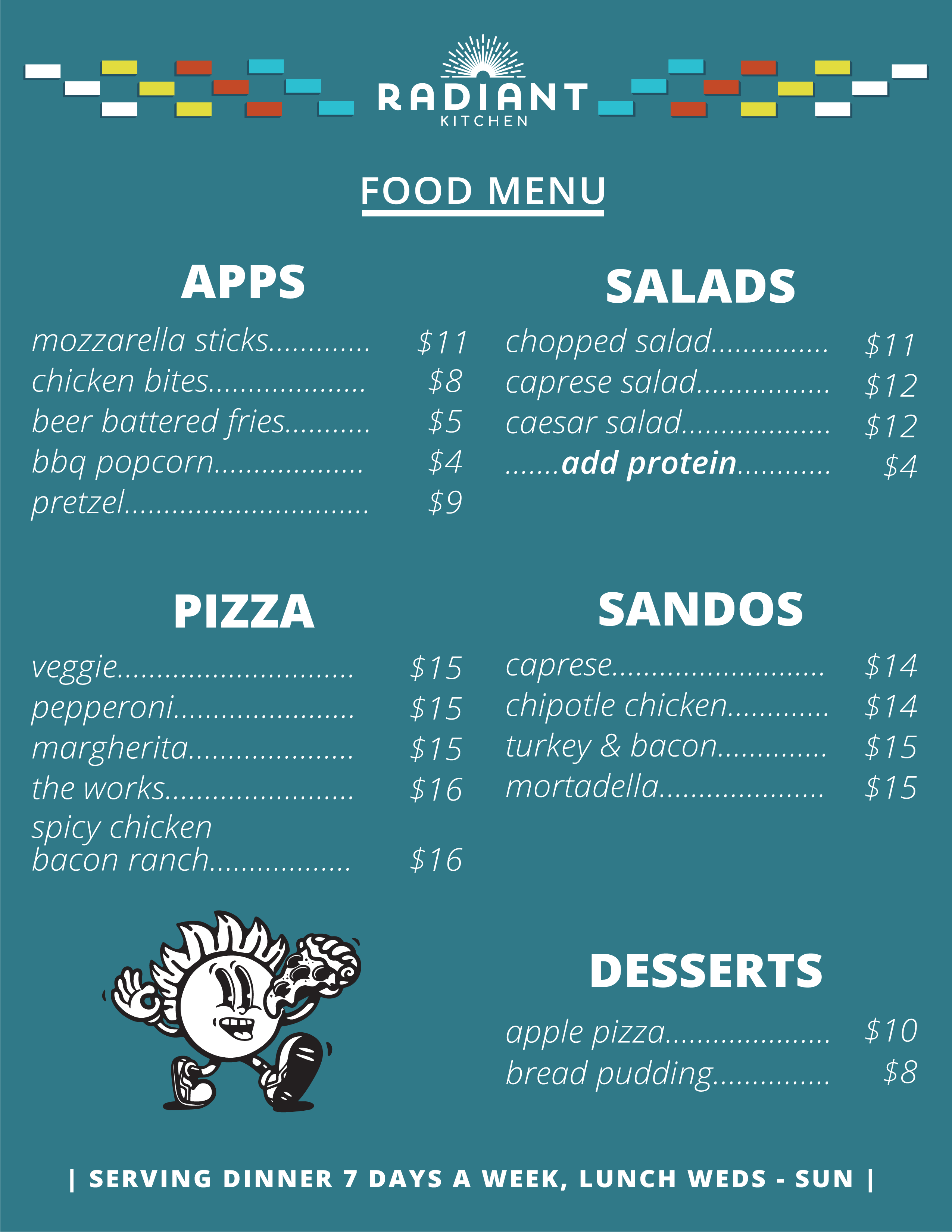 Phase 2 menu